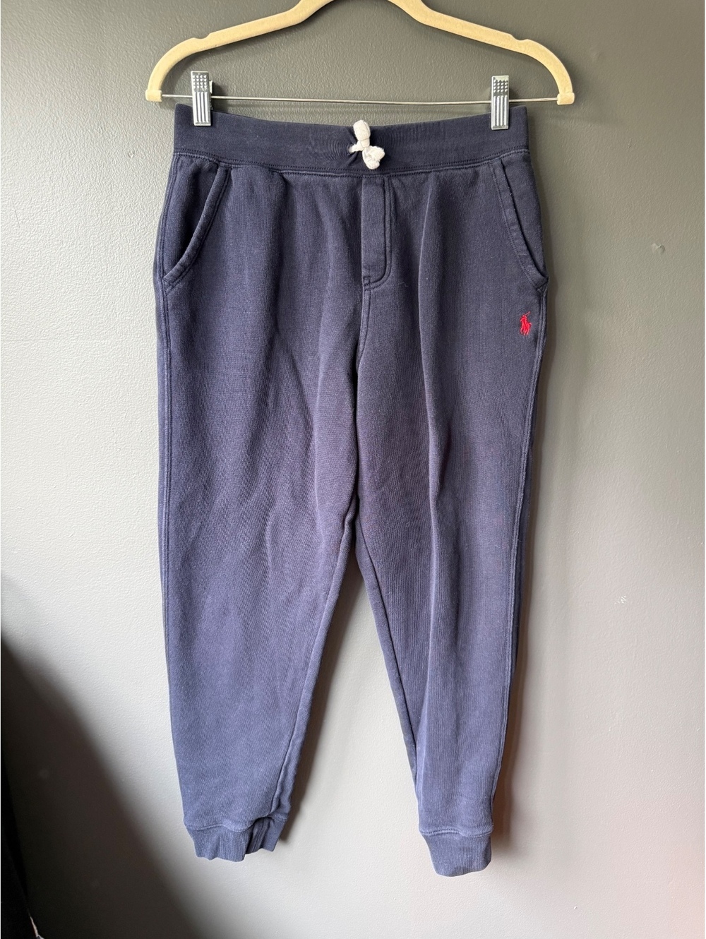 Polo Ralph Lauren Boy’s Navy Blue Sweatpants with Red Logo